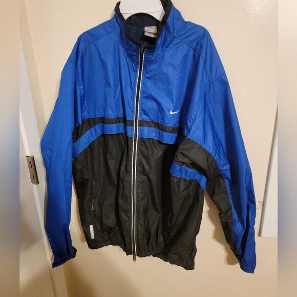 Men's Large Nike Clima Fit Royal Blue and Black Windbreaker - Picture 1 of 10